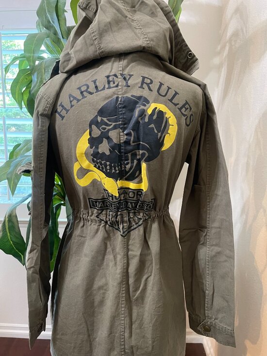 Jackets & Blazers - Harley Graphic Hooded Military Utility Parka